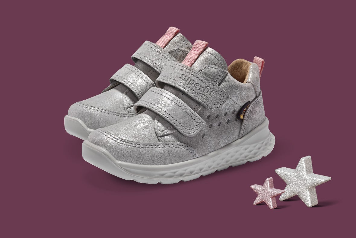 superfit Mädchen, Jungen BREEZE Sneaker high mit Klettverschluss - Material: Effektleder - Farbe: Metallic