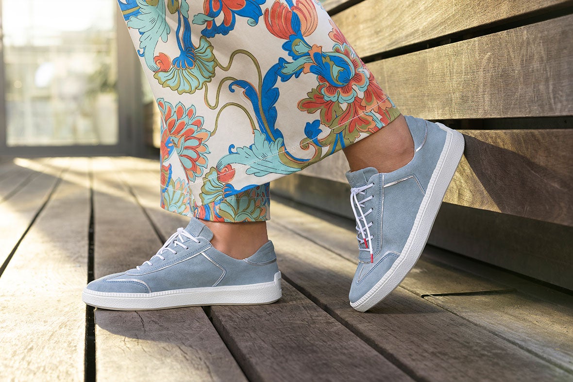 Think! Woman TURNA DAMEN Sneakers low with Lacing - Colour: Blue - Material: Leather combination