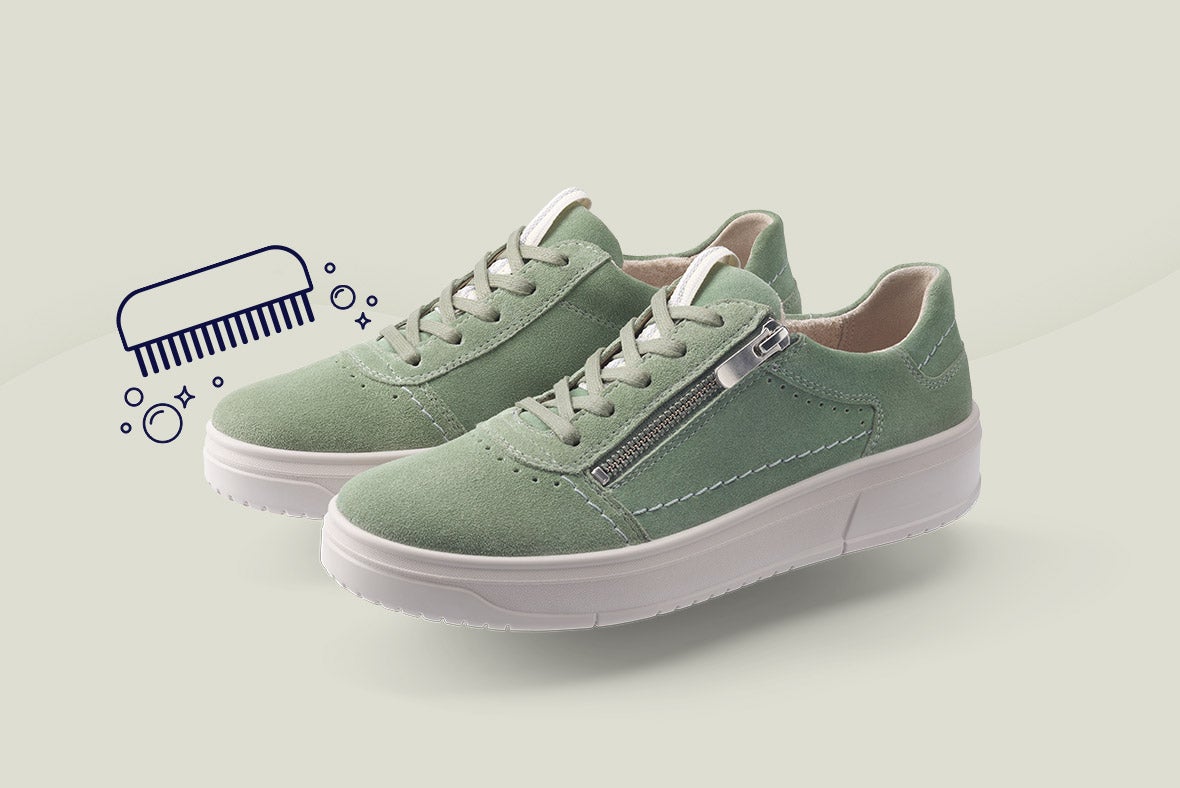 Schuhe imprägnieren - Schritt 1: Schuh reinigen Schuhe imprägnieren - Schritt 1: Schuh reinigen