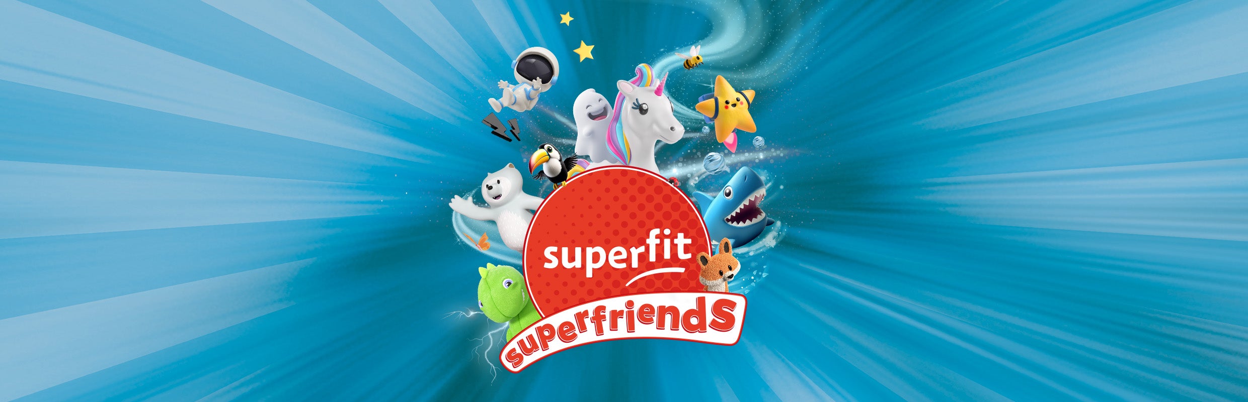 Get to know the new superfriends from superfit superfit superfriends logo with the animal superfriends