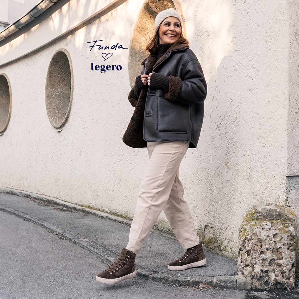 legero Damen MILENA Sneaker high mit Reißverschluss/Schnürung - Farbe: Braun - Material: Veloursleder