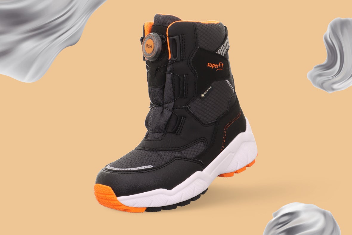 superfit Mädchen, Jungen CULUSUK 2.0 Stiefel mit BOA® Drehverschluss - Material: Synthetik - Farbe: Schwarz