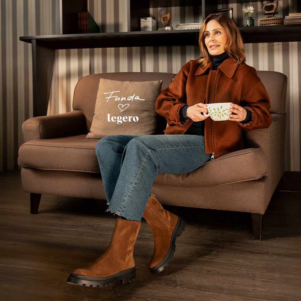 legero Damen LUSIA Stiefelette mit Reißverschluss - Farbe: Braun - Material: Veloursleder