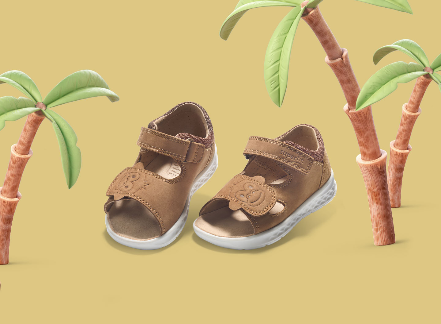 superfit LAGOON Boys Sandal with Velcro Fastener - Material: Nubuck Leather - Color: Brown