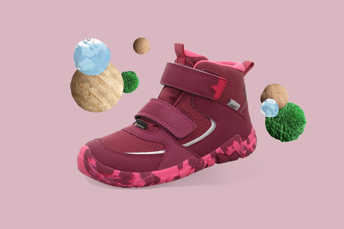 superfit Mädchen TRACE Sneaker high mit Klettverschluss - Material: Synthetik - Farbe: Rot/Pink