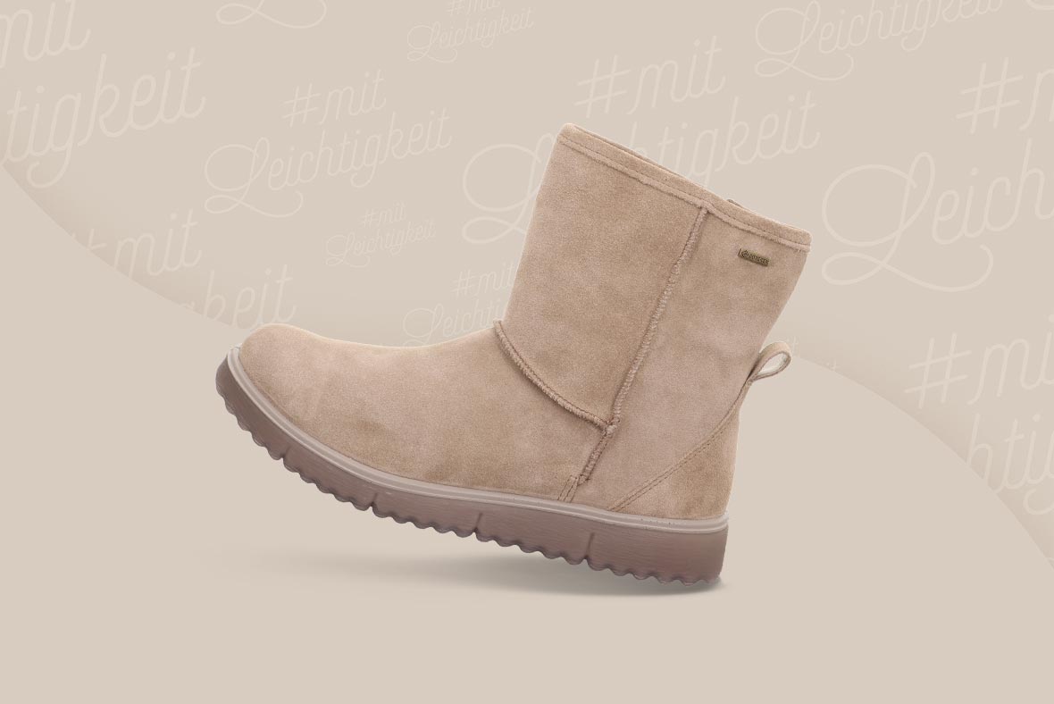 legero Damen CAMPANIA Stiefelette mit Reißverschluss - Material: Veloursleder - Farbe: Giotto