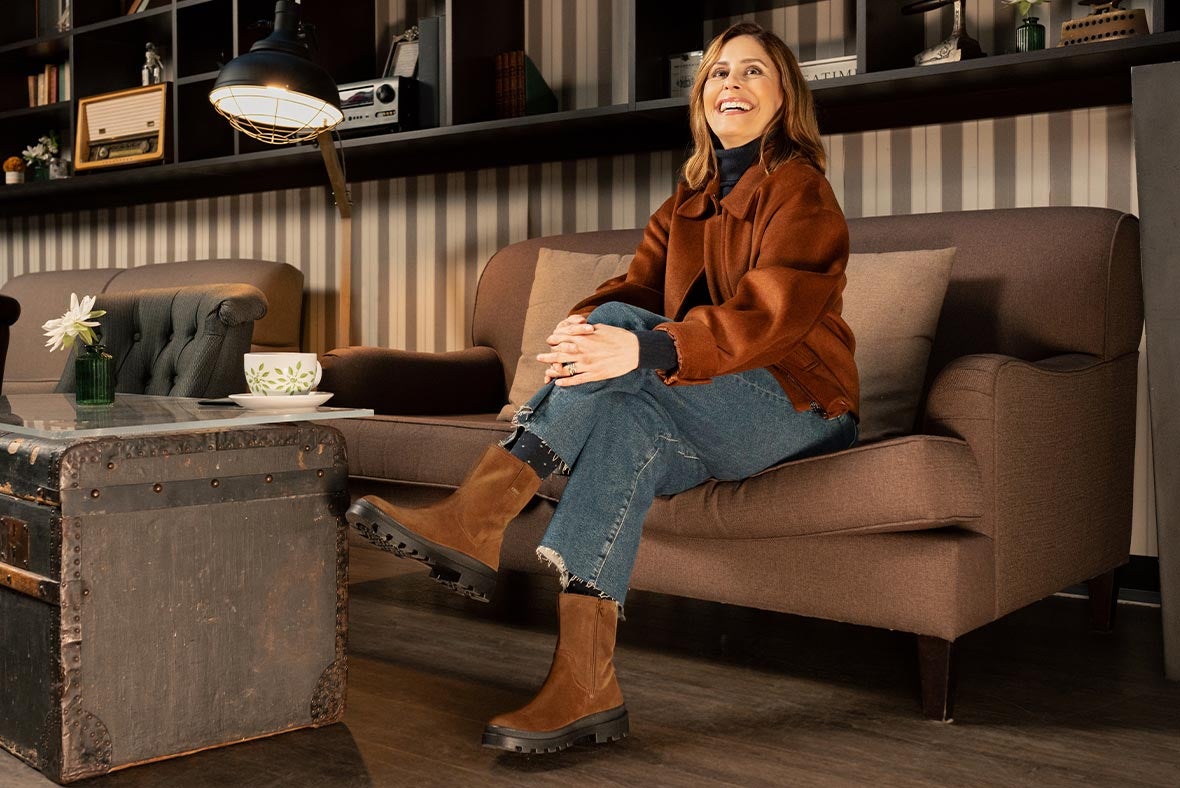 legero Damen LUSIA Stiefelette mit Reißverschluss - Farbe: Braun - Material: Veloursleder