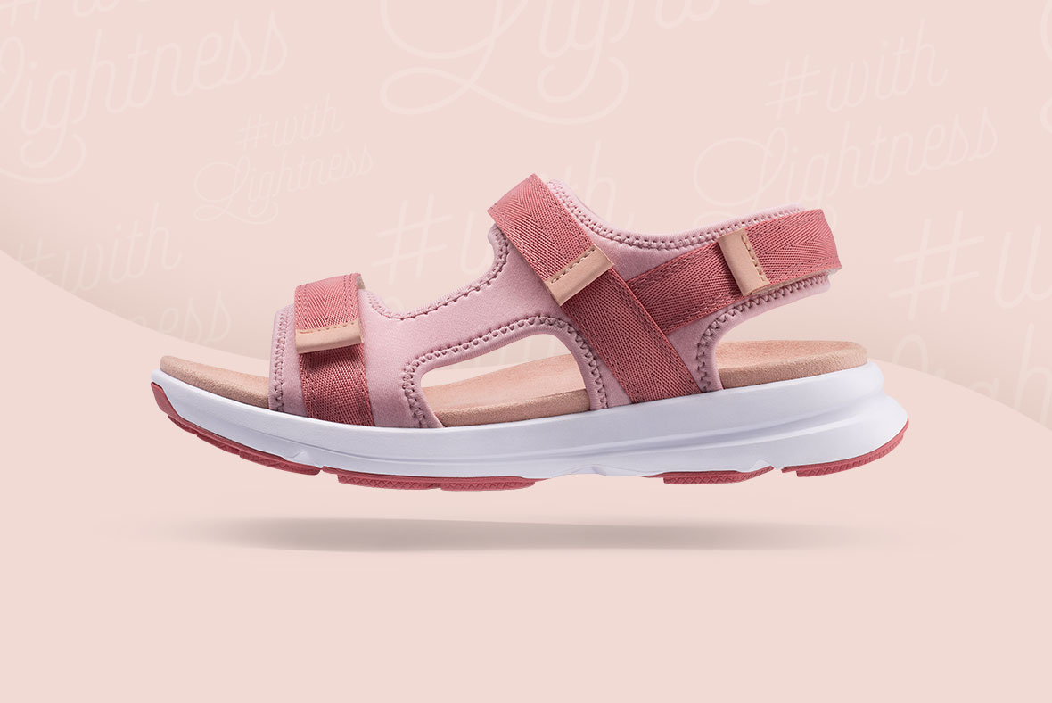 legero LIBERTY women sandal with velcro fastener - Material: Textile - Color: rosa