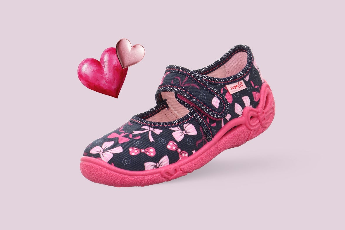 superfit Mädchen BELINDA Hausschuh mit Klettverschluss - Material: Textil - Farbe: Grün
