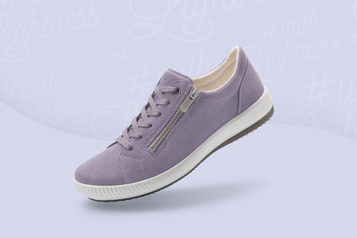 legero TANARO 5.0 Woman Sneakers low with Zip - Material: Suede - Color: Blue