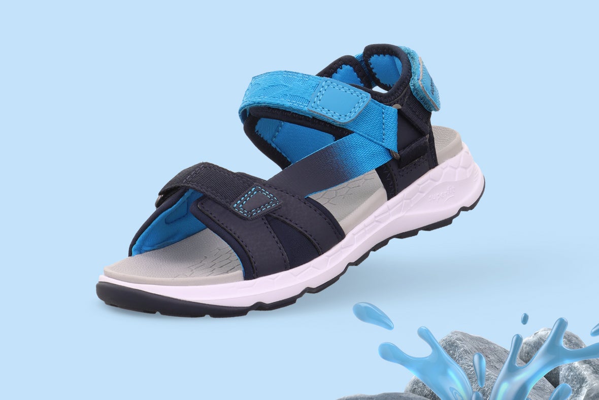 superfit Boys CRISS CROSS Sandal with Velcro Fastener - Colour: Blue superfit Boys CRISS CROSS Sandal with Velcro Fastener - Material: Synthetic - Colour: Blue/Turquoise