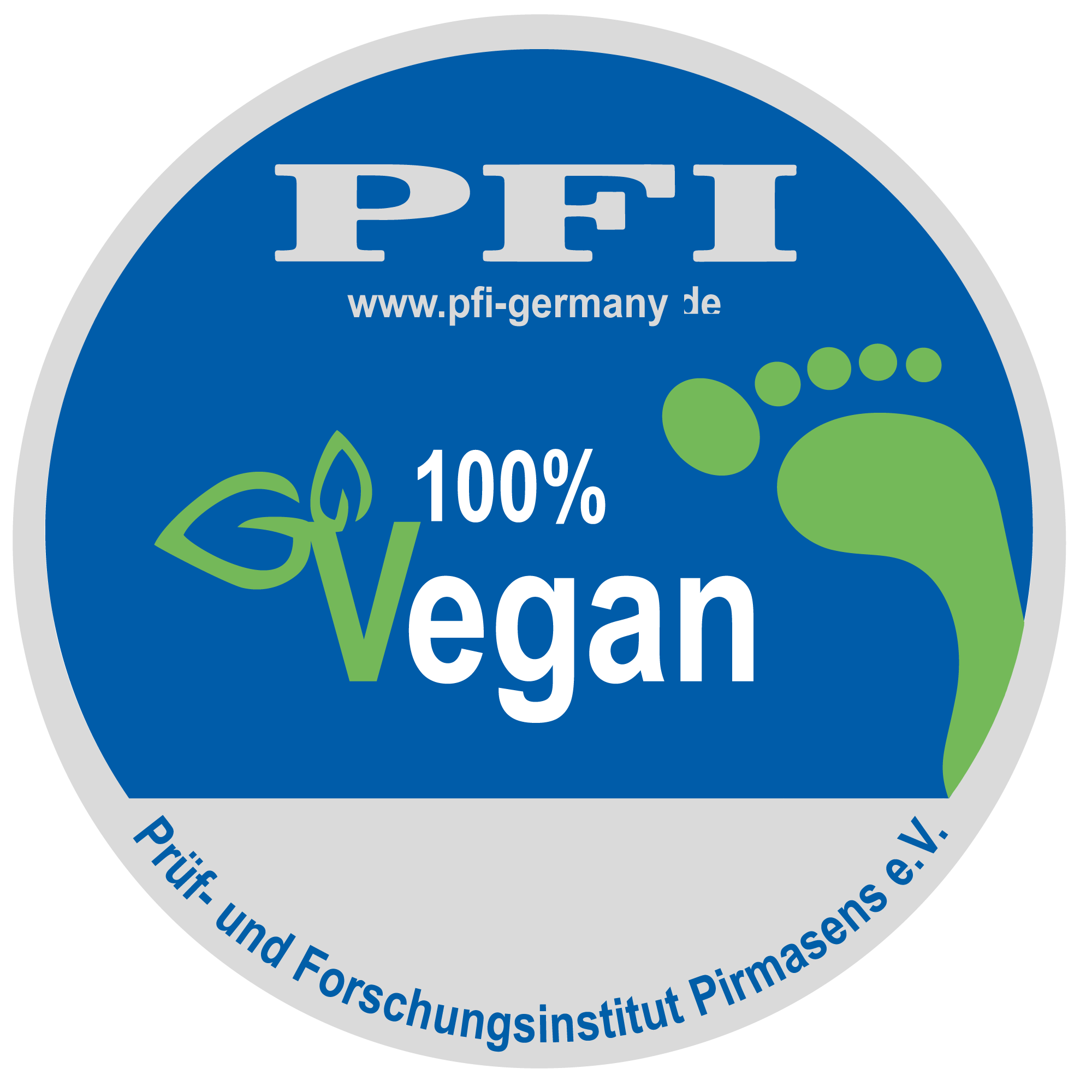 100% Vegan Prüfzeichen