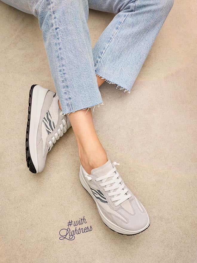 legero Woman T4 RUN Sneakers low with Elastic lacing - Colour: Grey