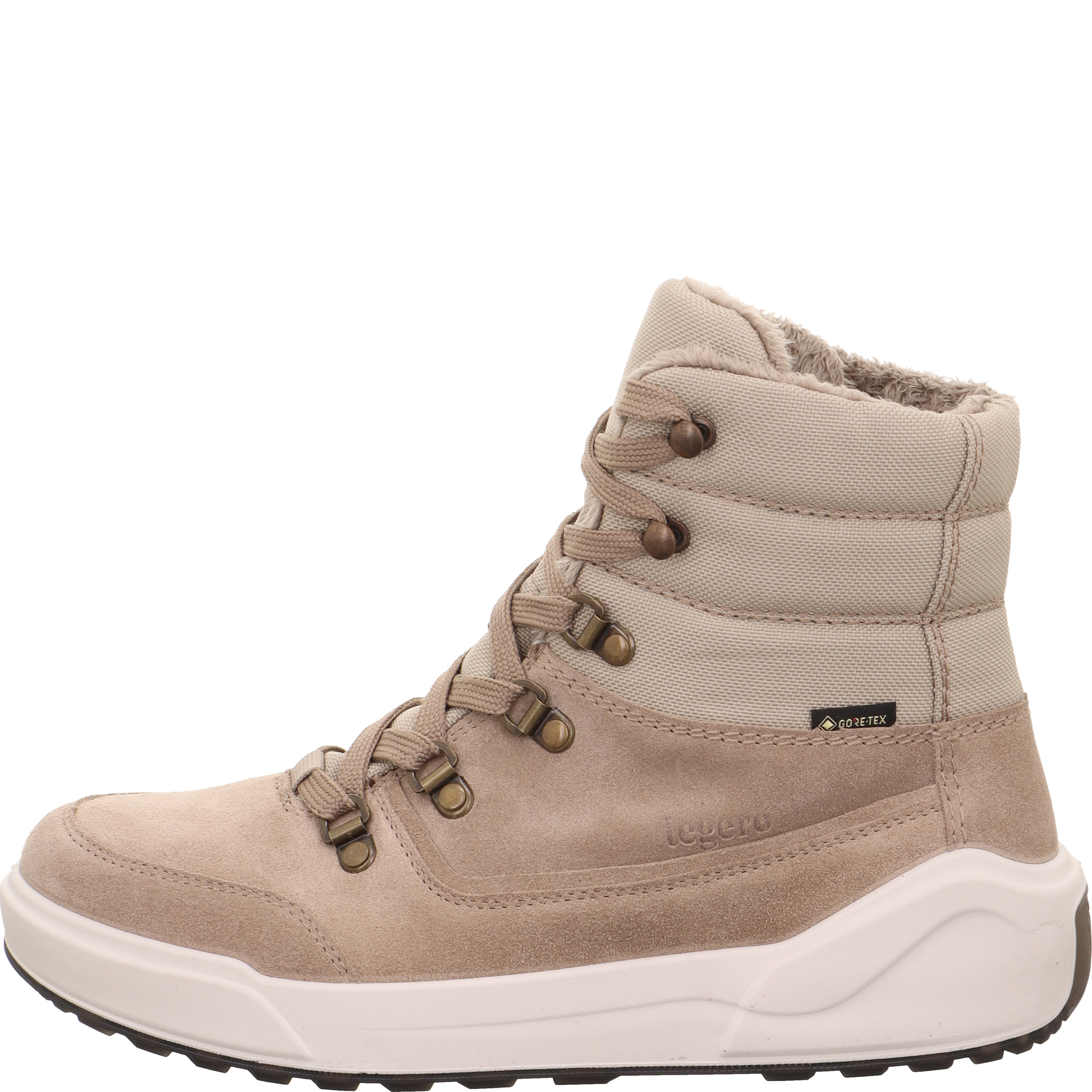 Legero COSY Damen Schnürboots - Material: Leder/Textil in Beige