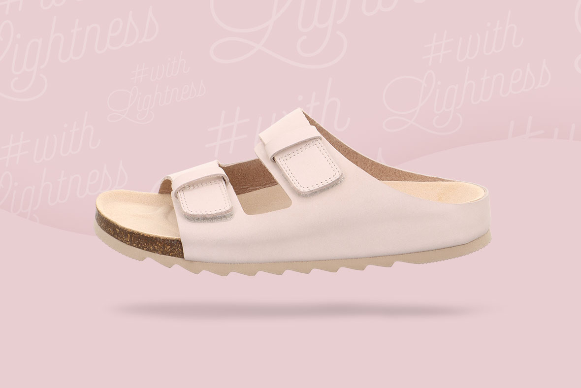 legero CLEAR women sandal with velcro fastener - Material: Nubuck leathe - Color: beige