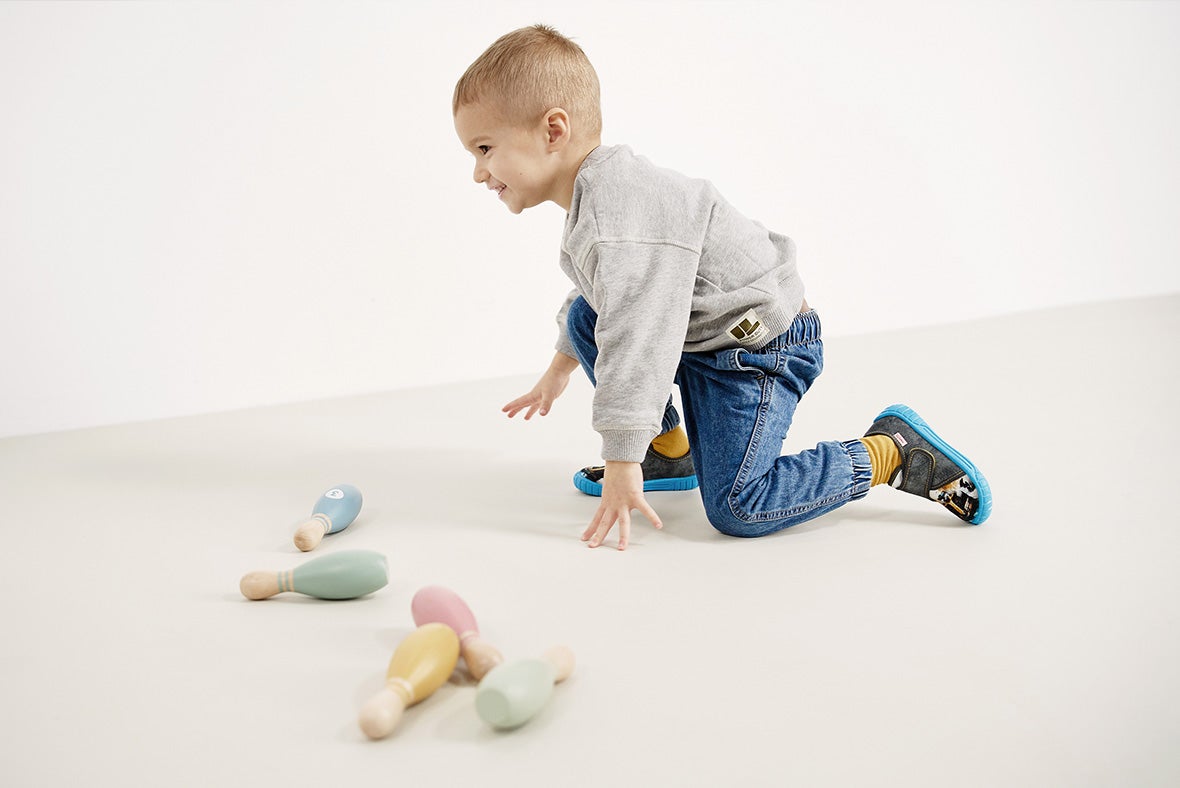 superfit Boys BILL Slipper  with Velcro Fastener - Material: Textile - Colour: Grey