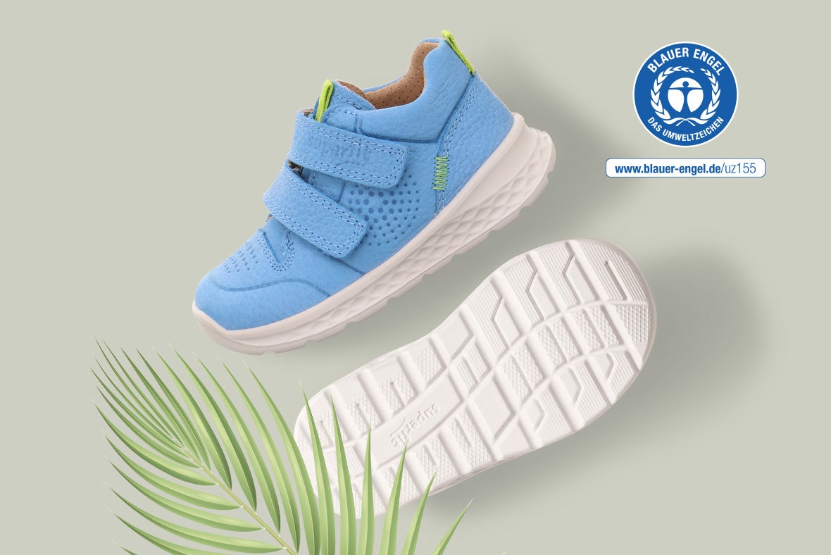 superfit Mädchen, Jungen BREEZE Sneaker high mit Klettverschluss - Material: Nubukleder - Farbe: Blau