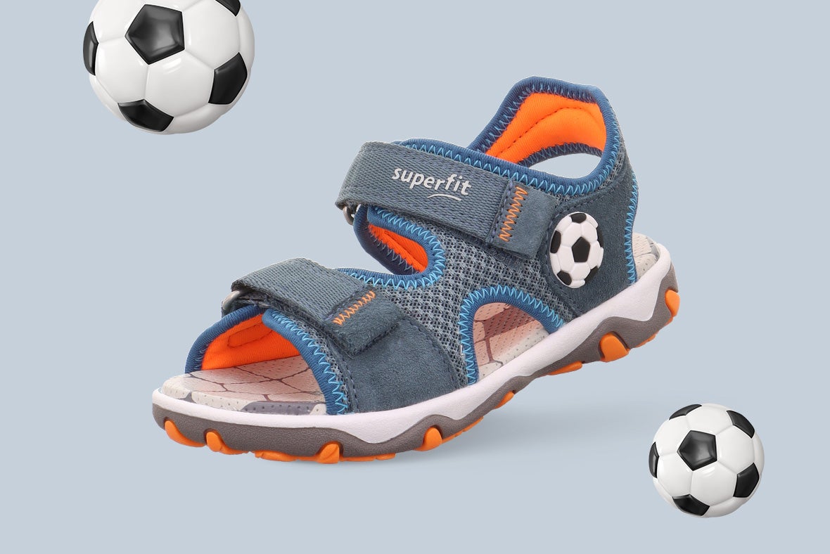 superfit Boys MIKE 3.0 Sandal with Velcro Fastener - Colour: Blue - Material: Suede