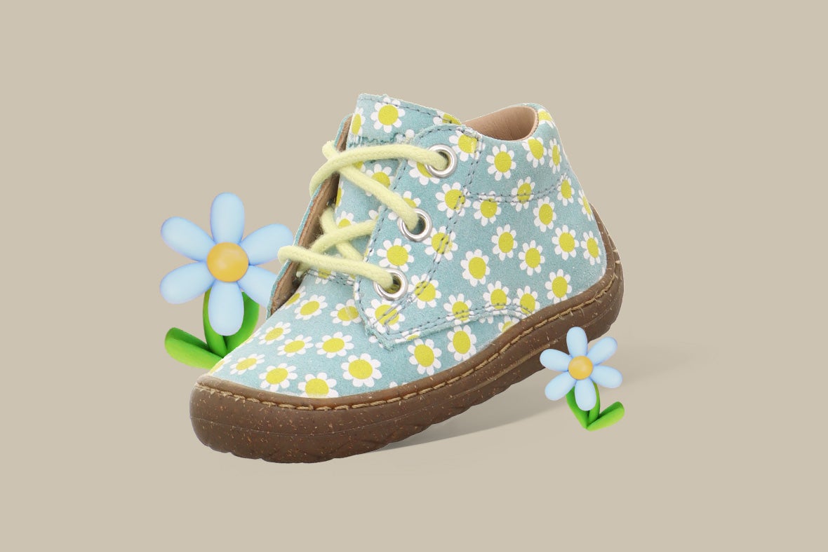 superfit Mädchen SATURNUS Sneaker high mit Schnürung - Material: Effektleder - Farbe: Hellgrün/Gelb