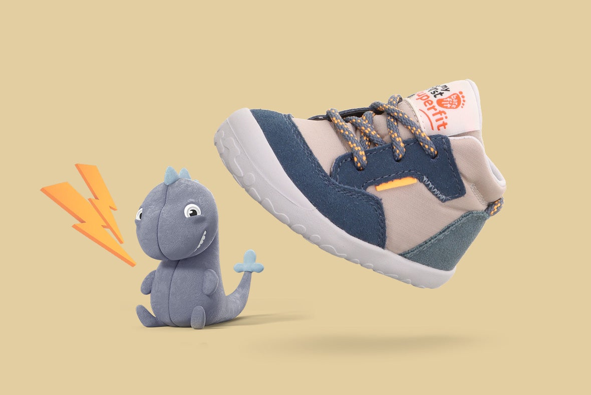 superfit Mädchen, Jungen FLUMMI Sneaker high mit Schnürung - Material: Veloursleder - Farbe: Blau