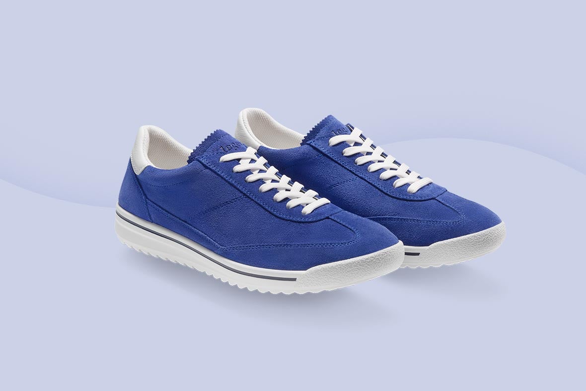 legero Damen ALIA Sneaker low mit Schnürung - Farbe: Blau - Material: Veloursleder