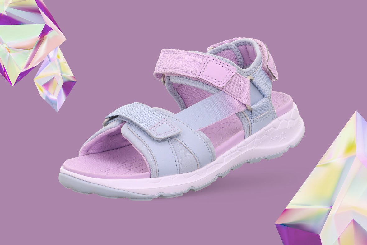 superfit Girls CRISS CROSS Sandal with Velcro Fastener - Colour: Blue - Material: Synthetic