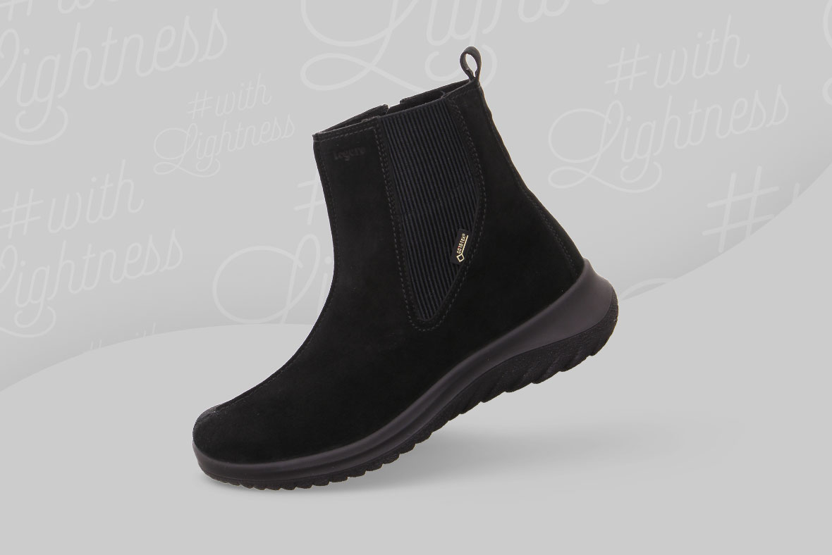 legero SOFTBOOT 4.0 women boots with zip  - Material: suede - Color: black