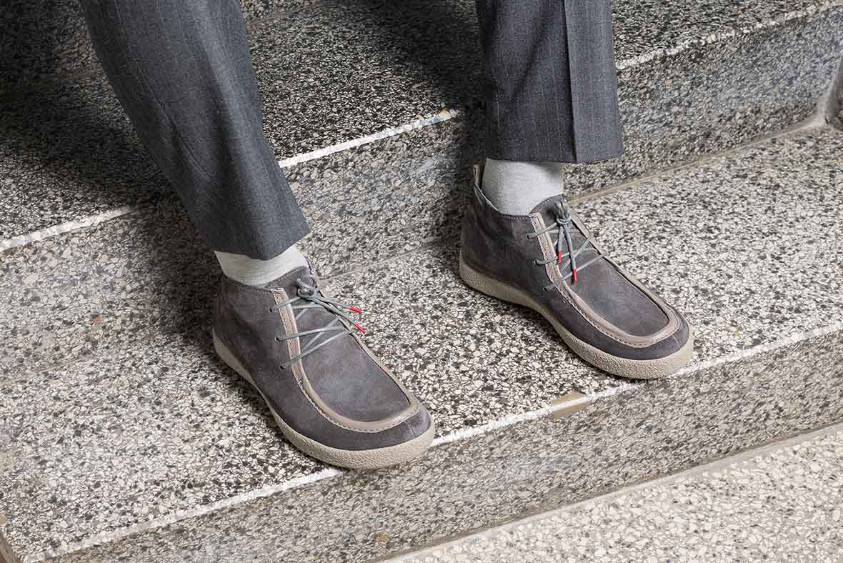 Think! Men GEOAG Ankle boot with Lacing - Colour: Brown - Material: Leather combination
