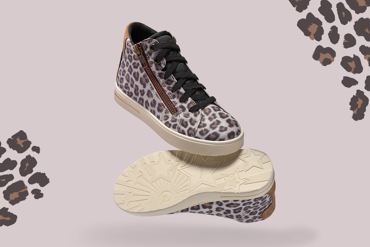 superfit Mädchen STELLA Sneaker high mit Reißverschluss/Schnürung - Material: Effektleder - Farbe: Braun