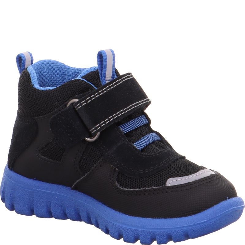 Superfit SPORT7 MINI Unisex, Jungen Sneaker low - Material: Leder/Sonstiges Material/Textil in Schwarz