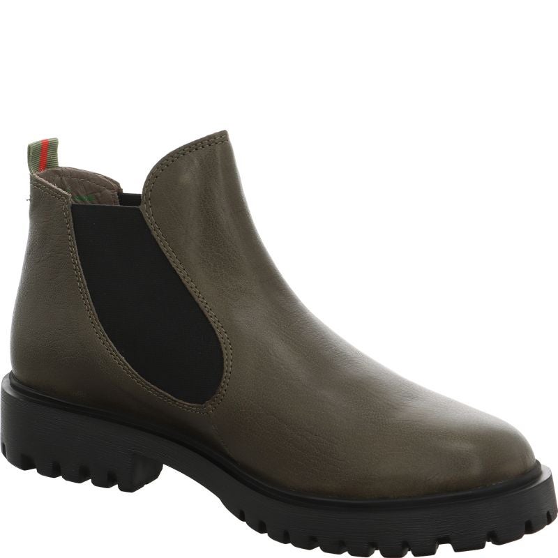 Think! TRENTO Damen Chelsea Boots - Material: Leder in Oliv