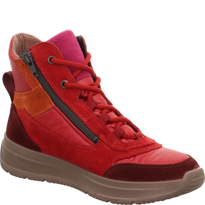 Legero SPRINTER Damen Sneaker high - Material: Leder/Textil in Rot