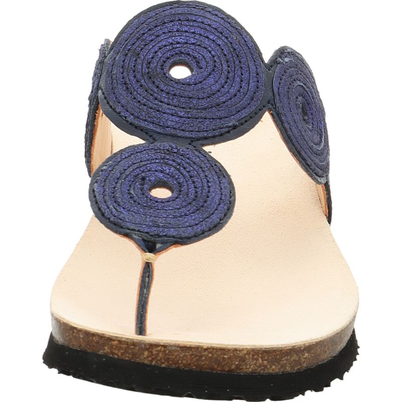 Think! JULIA Damen Pantolette - Material: Leder in Blau