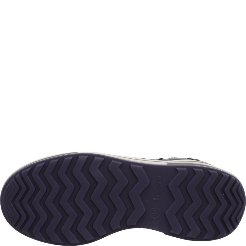 legero COSY Damen Schnürboots - Material: Leder/Textil in Blau