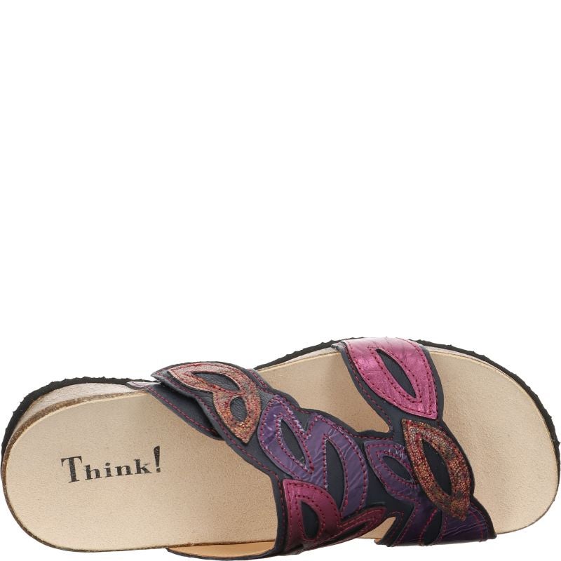 Think MIZZI DAMEN Mules - Material: Leather in Blue
