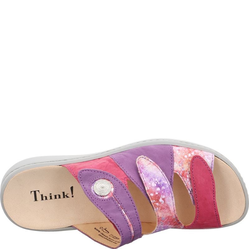 Think! CAMILLA Damen Pantolette - Material: Leder in Mehrfarbig