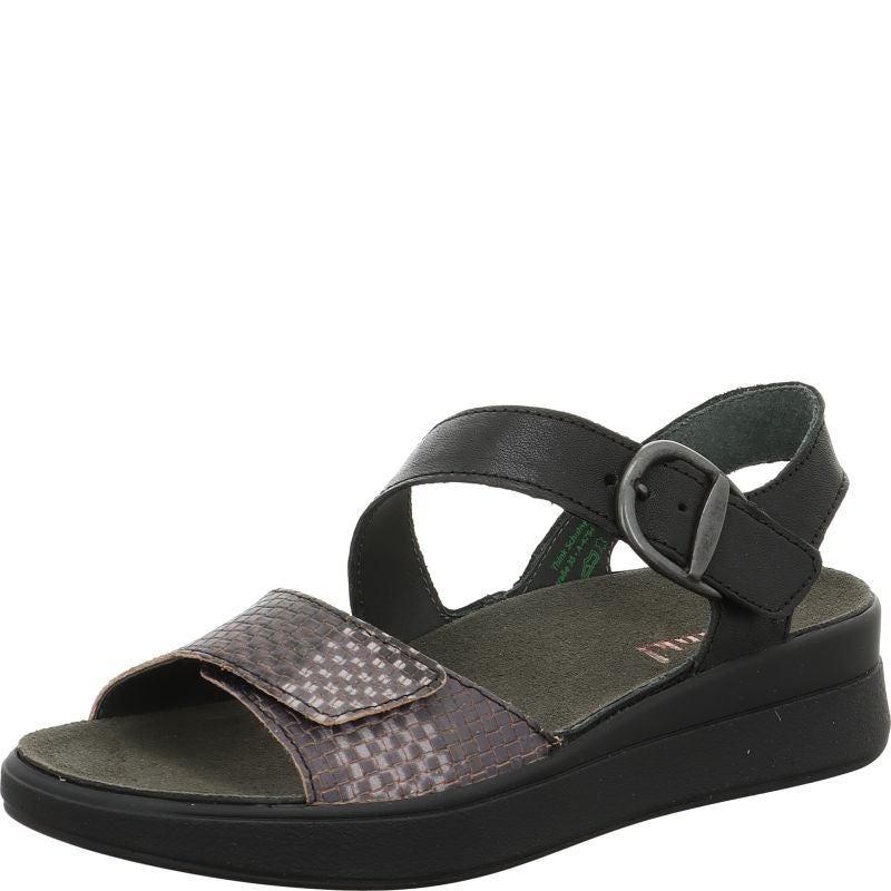 Think MEGGIE Woman Strap sandal - Material: Leather in Multi Colour