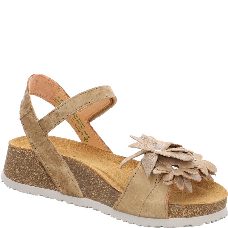 Think KOAK DAMEN Woman Strap sandal - Material: Leather in Beige