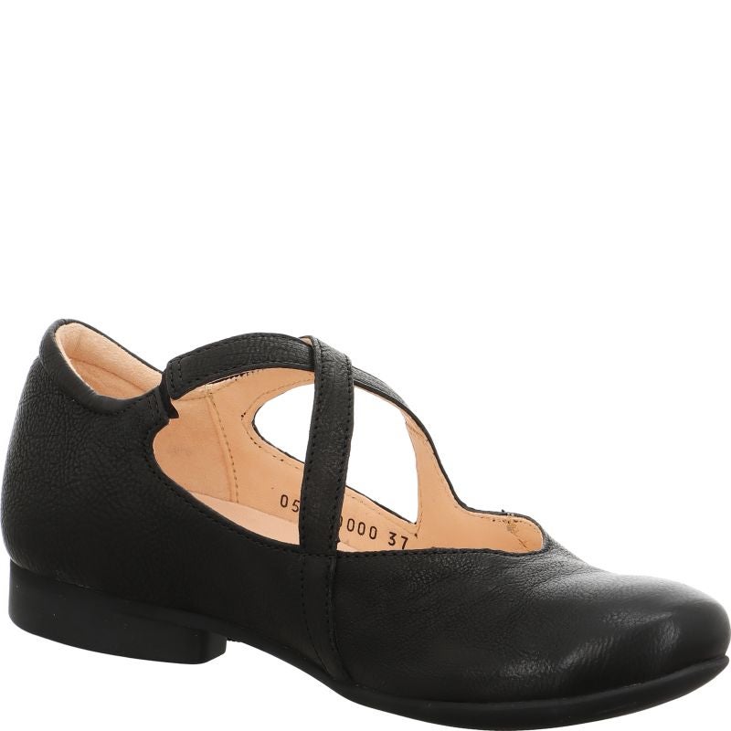 Think! GUAD2 Damen Ballerina - Material: Leder in Schwarz