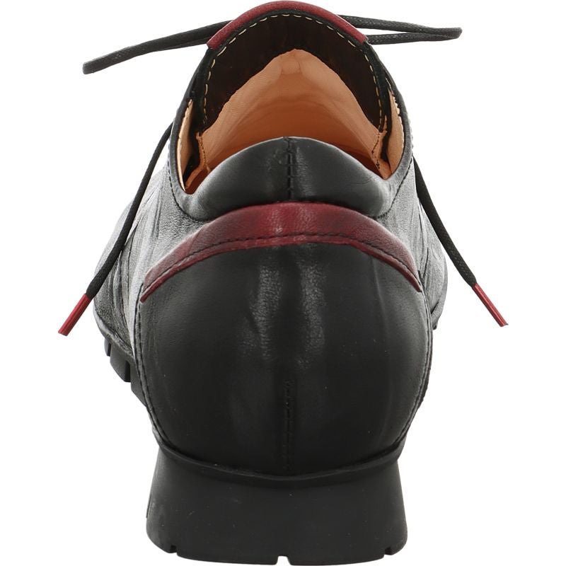 Think MENSCHA Woman Lace up shoe - Material: Leather in Black