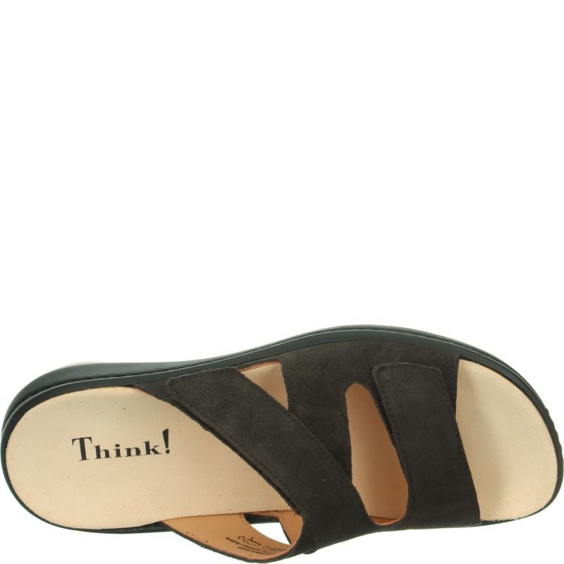 Think! CAMILLA Damen Pantolette - Material: Leder in Braun