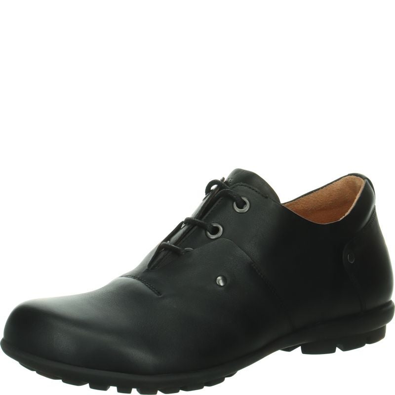 Think! KONG Herren Schnürschuh - Material: Leder in Schwarz