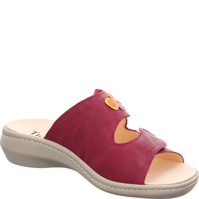 Think! CAMILLA Damen Pantolette - Material: Leder in Lila