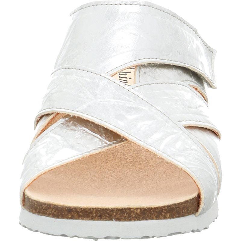 Think MIZZI DAMEN Mules - Material: Leather in Metallic