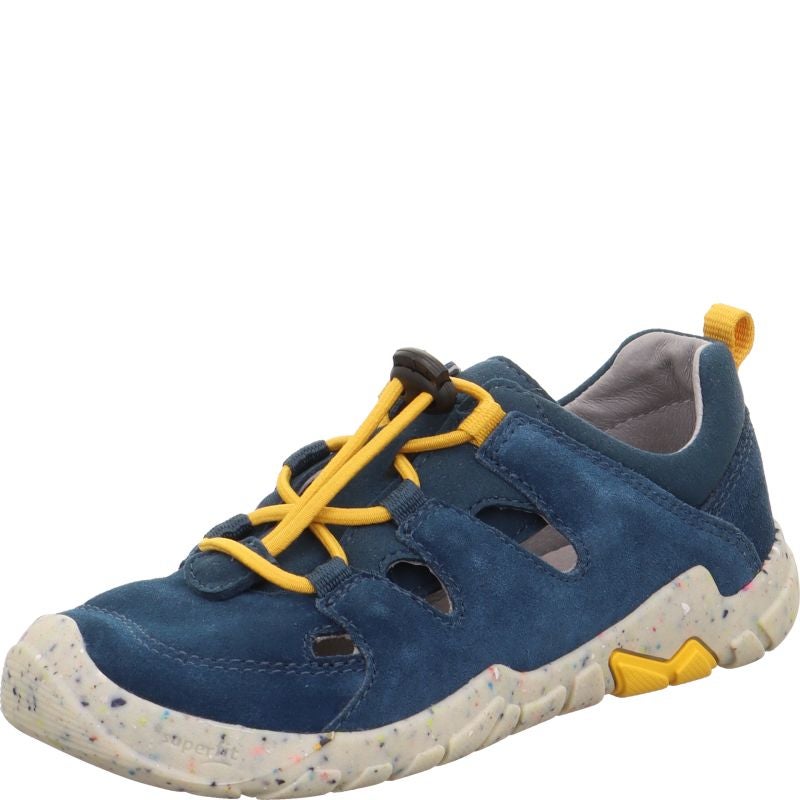 Superfit TRACE Unisex, Jungen Sneaker low - Material: Leder/Textil in Blau
