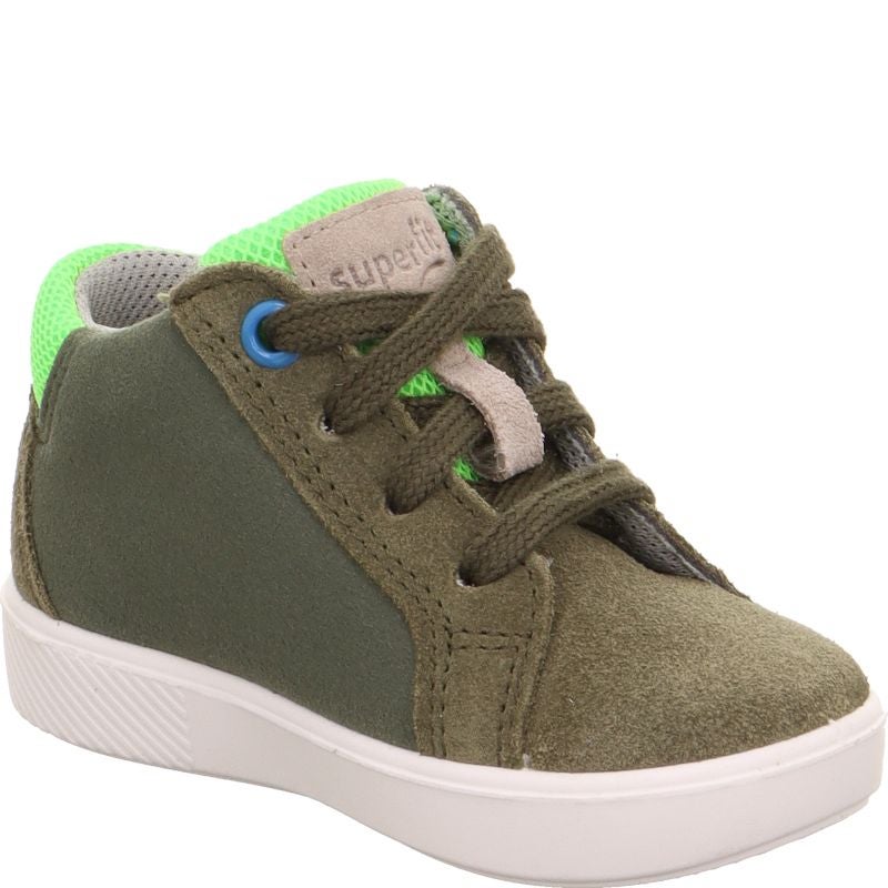 Superfit SUPIES Boys Sneakers high - Material: Leder/Sonstiges Material/Texti in Green