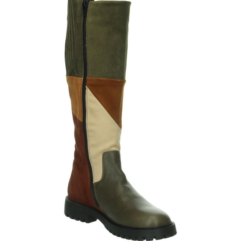 Think TRENTO Woman Boot - Material: Leather in Olive