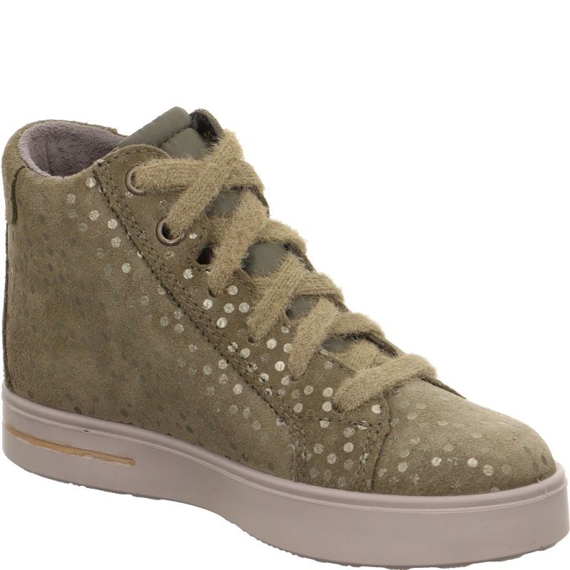 Superfit STELLA Sneaker high - Material: Leder/Textil in Grün
