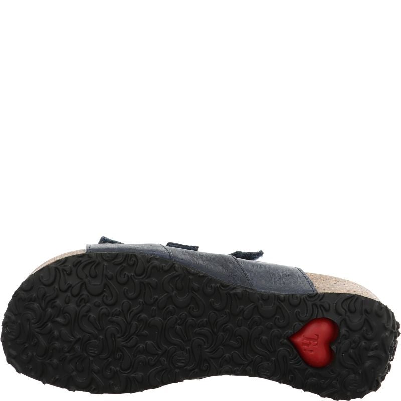 Think! MIZZI Damen Pantolette - Material: Leder in Blau