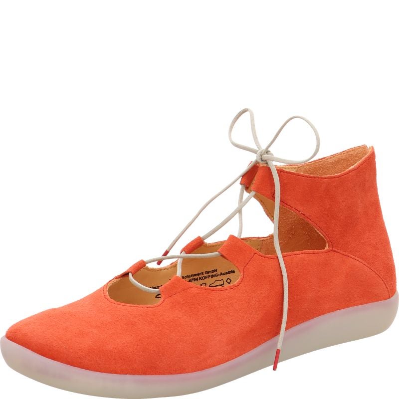 Think NATURE Woman Ballerina - Material: Leather in Red